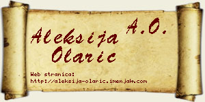 Aleksija Olarić vizit kartica